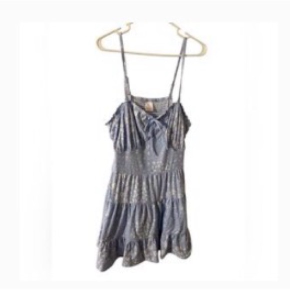 No Boundaries Dresses & Skirts - No Boundaries Blue Floral Ruffle Strap Mini Dress. Size XXL worn once!